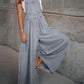 Women's Loose Side Pocket Sleeveless Denim Overalls