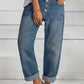 Loose Casual Denim Straight Leg Pants