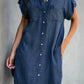 Casual Short Sleeve Slim Denim Dress