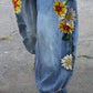 Women's Loose Printed Casual Jeans