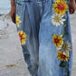 Women's Loose Printed Casual Jeans