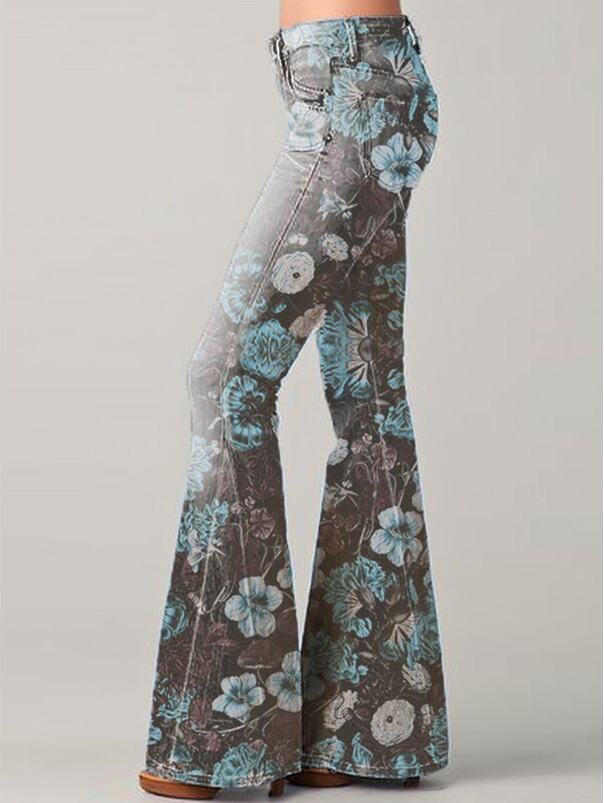 Hot Sale Women's Stylish Floral Print Flared Pants