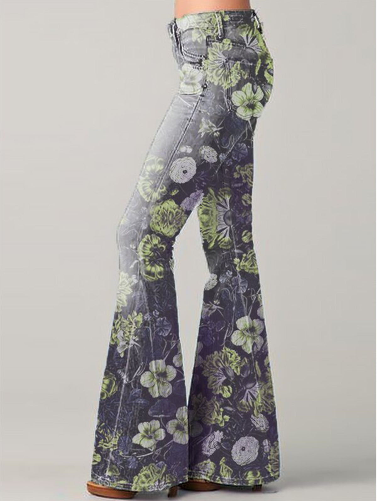 Hot Sale Women's Stylish Floral Print Flared Pants