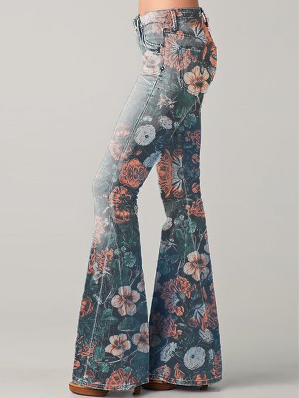 Hot Sale Women's Stylish Floral Print Flared Pants