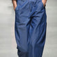 Casual Navy Blue Denim Loose Carrot Pants