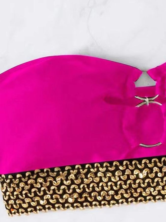 Fashion Sexy Ring Push Up Swimsuit