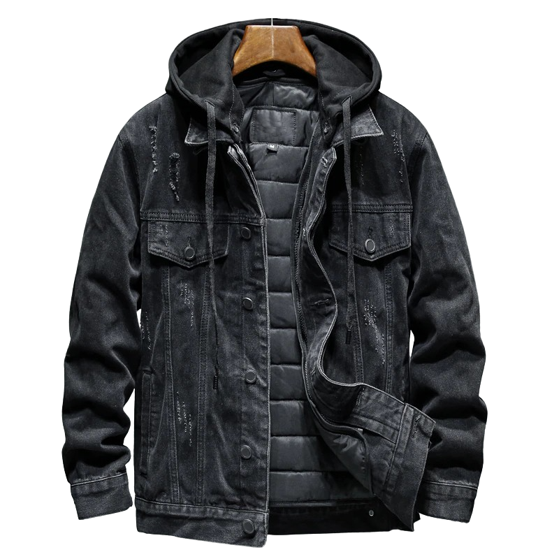Cotton Hooded Denim Jacket