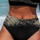 Printed Sexy Lace-Up Bikini Set
