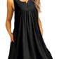 Button Pleated Tank Dress