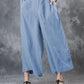 Women's Cotton Linen Casual Ninth Pants