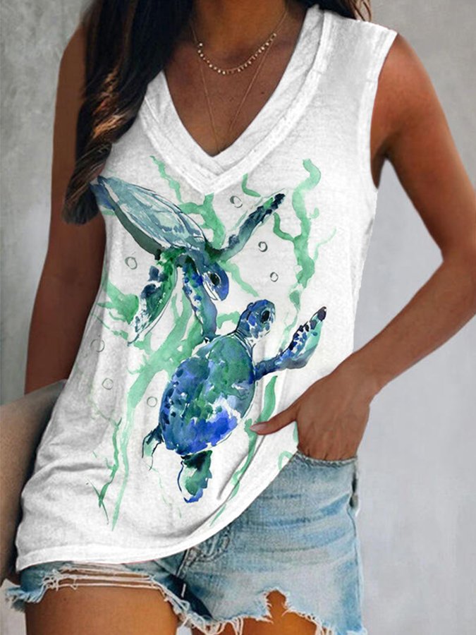 Turtle Print Vest