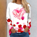 Showy Print Round Neck Top
