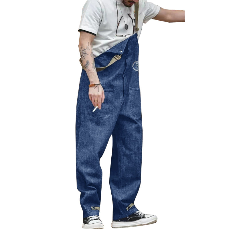 Men's Vintage Denim Overalls 46127864Y