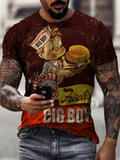 Mens retro Moto Tin Logo Printed T-shirt