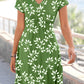Leaf V Neck Elegant Dresses