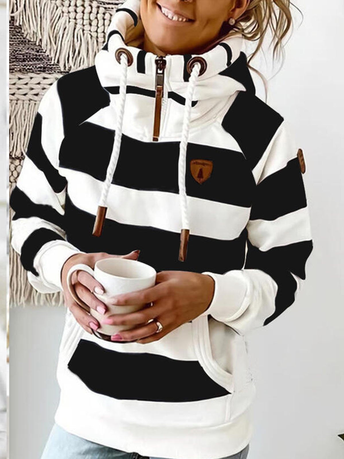 Langarm Lässige Sweatshirts mit Kapuze