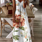 Print Sleeveless Shift Slip Vacation Maxi Dresses