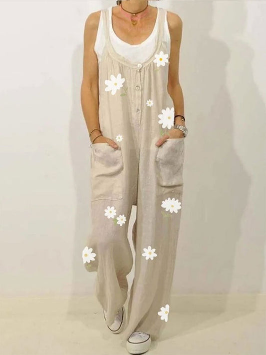 women's Floral Print Strapless Jumpsuit