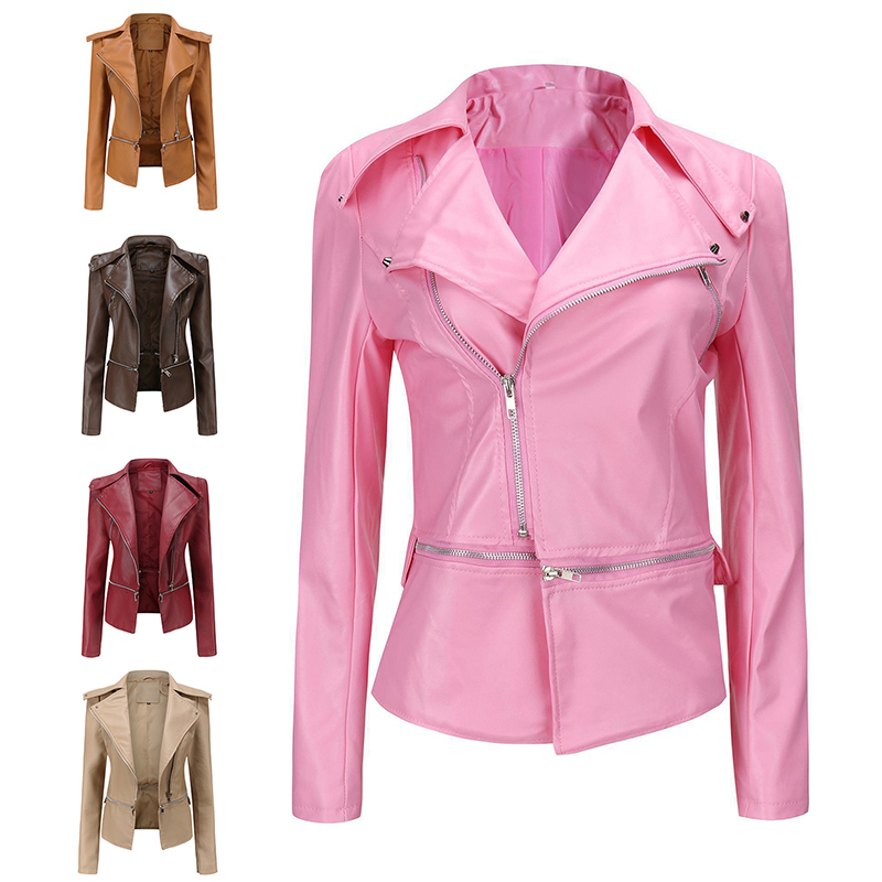 Zipper Soft Leather Jacket