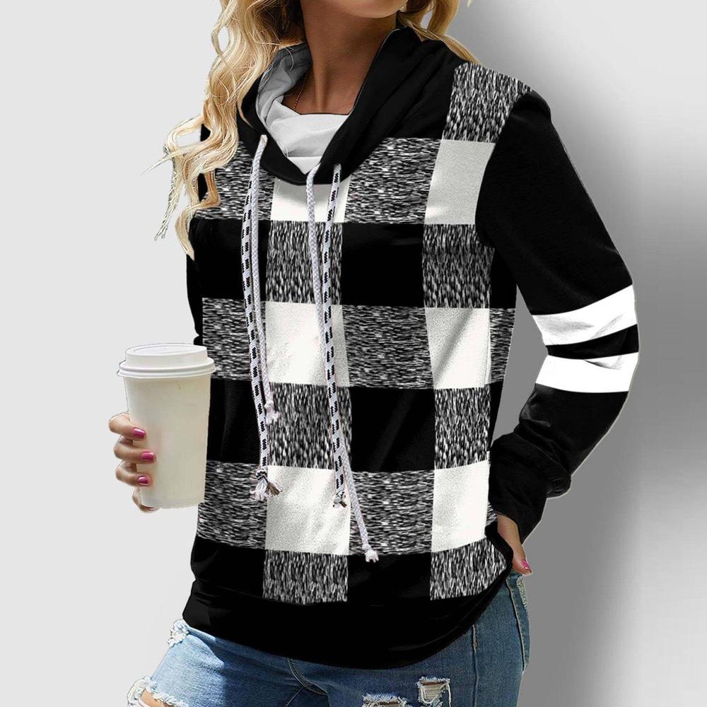 Black and White Checkerboard Hoodie