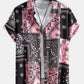 Paisley Print Button Up Shirt #Random pattern design# & Swim Shorts