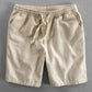 Linen Rayon Blend Cuban Shirt & Linen Cotton Blend Drawstring Shorts