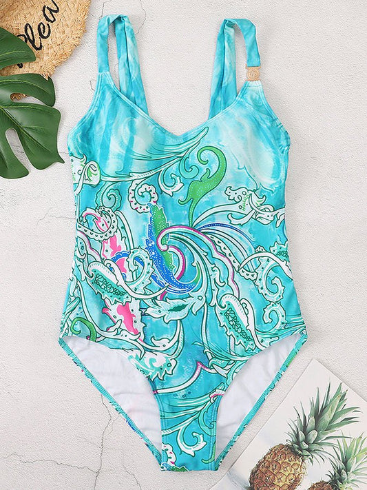 Phoenix Print One Piece Swimsuit