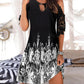 Lace 1/2 Sleeves Shift Above Knee Dress
