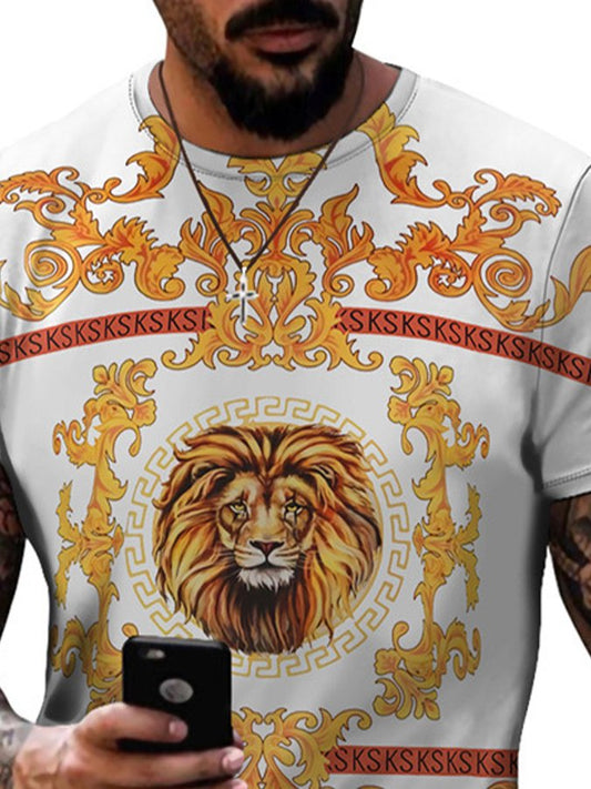 Lion Print Casual T-Shirt