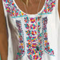 Crew Neck Ethnic Print Vest