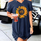 Sunflower Off-the-shoulder Short Sleeve Dress