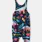 Women's Cute Dinosaur Pockets Sleeveless Jumpsuit
