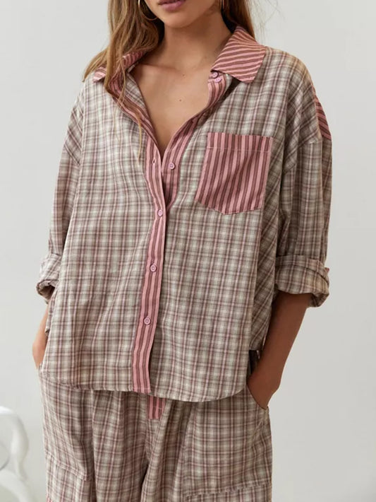 Pink loose pajama set