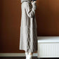 Women Winter Knit Coat Hoodie Outerwear Long Coat
