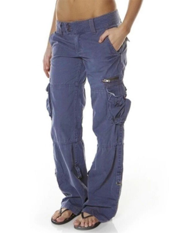 Hip Hugger Comfy Cargo Casual Pants