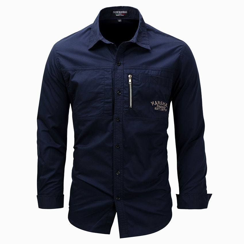 Men's Zipper Long Sleeve Shirt