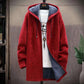 2022 Men Casual Sweaters Jacket Slim Long Thick Warm Hooded Sweater Coat
