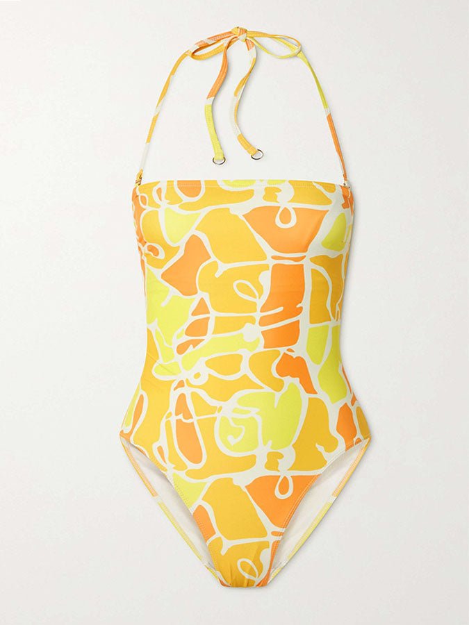 Fashion Print One Piece Swimsuit Set