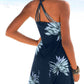 Vacation Style Straps Floral Dress