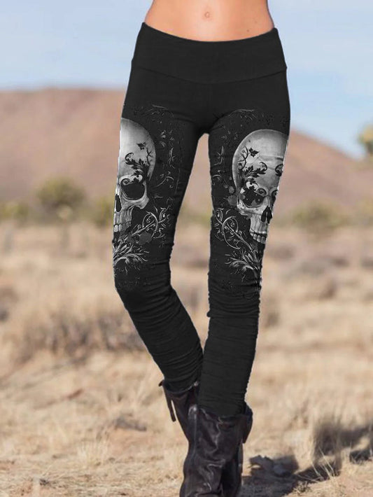 Punk Skull Fashion Slim Fit Pants