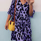 V-neck Leopard Print Loose Dress