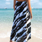 Black Tie Dye Print Cover Up