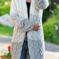 Gradient Twist Knit Sweater Cardigan Jacket