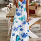 Butterfly Spaghetti Casual Maxi Dress