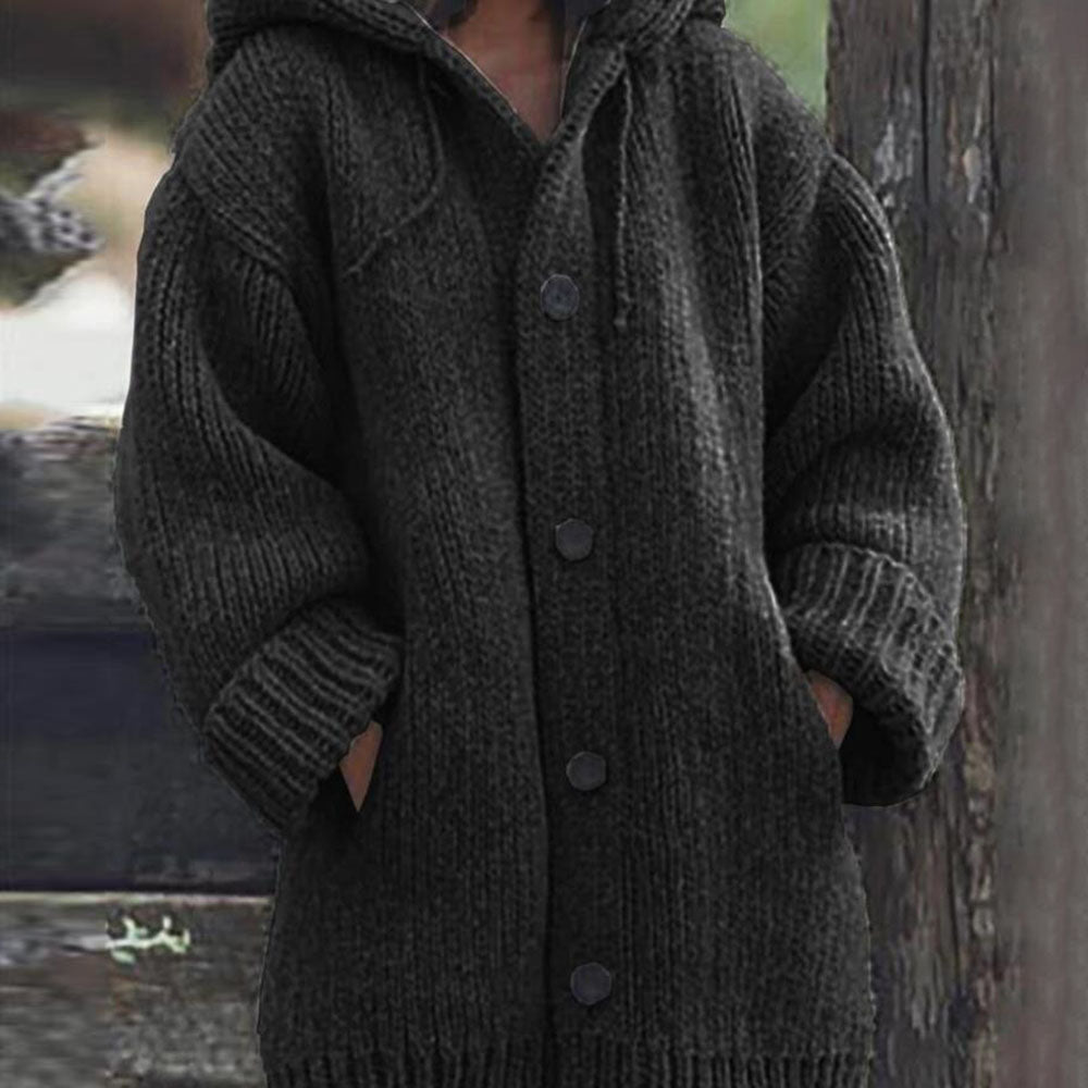 Single-Breasted Patchwork Thin Fall Women's Sweater