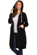 Long Zip Sweatshirt Hoodie