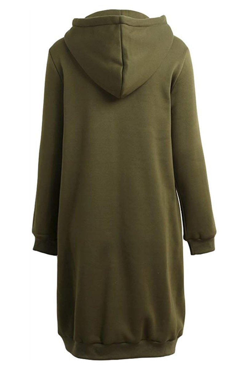 Long Zip Sweatshirt Hoodie