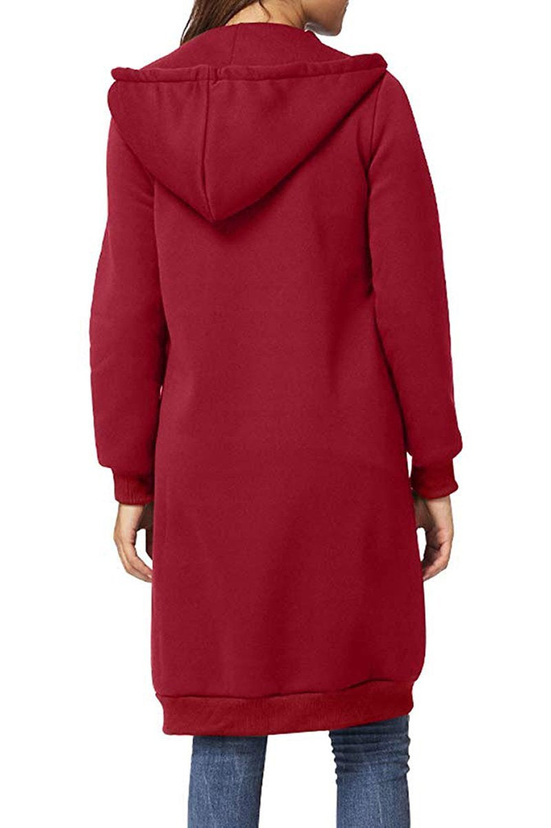 Long Zip Sweatshirt Hoodie