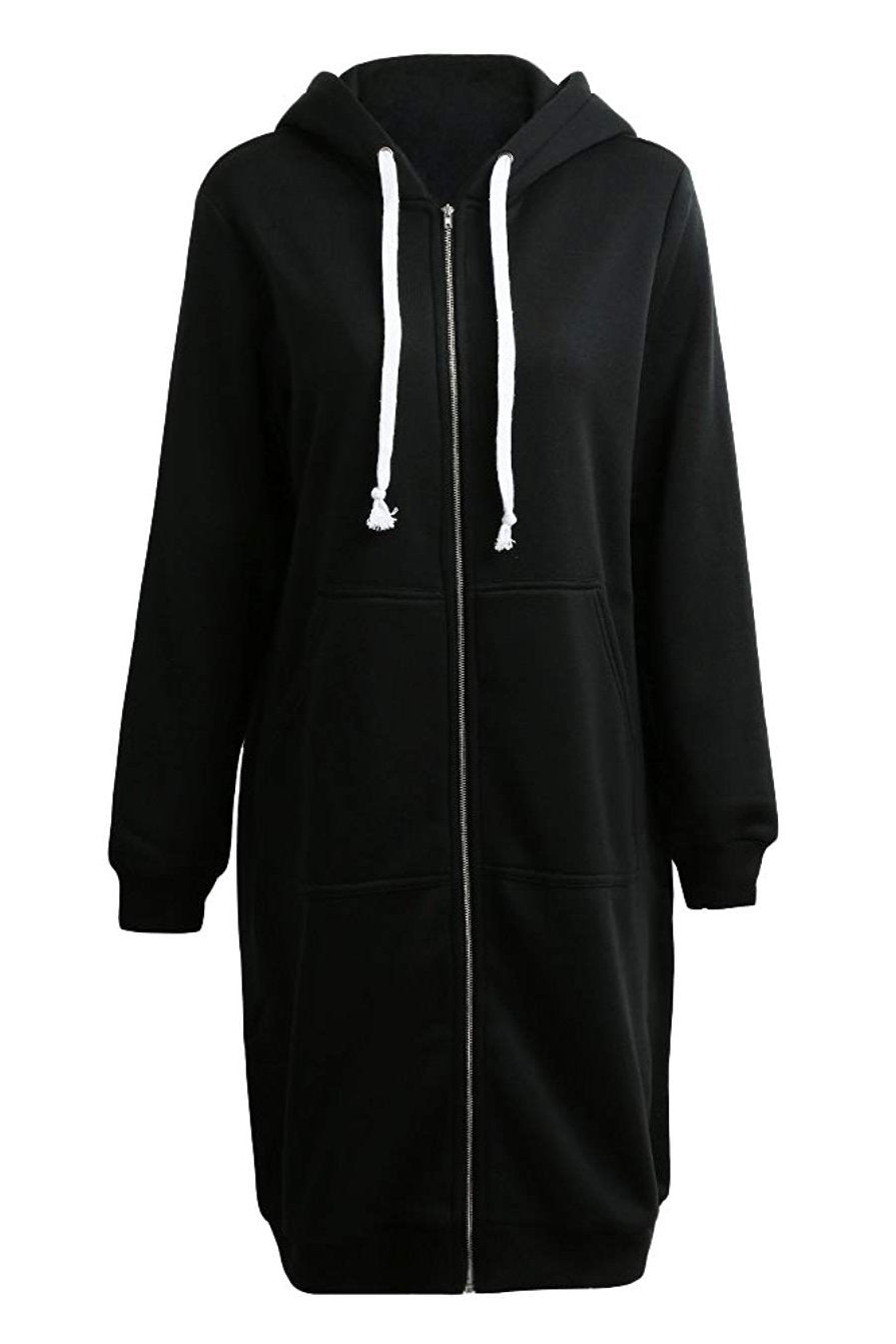 Long Zip Sweatshirt Hoodie