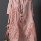 Loose Embroidered Solid Dress